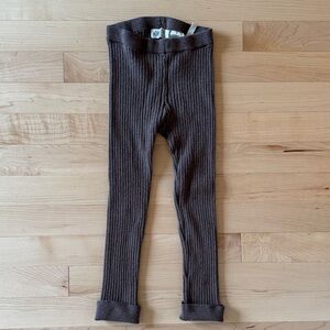 H&M Brown Ribbed Kids Leggings 4-6Y